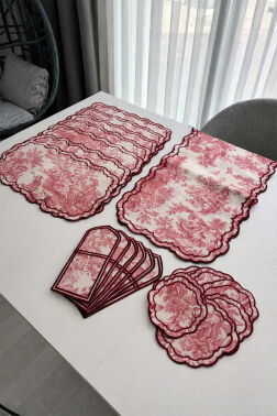 Okyanus Keten Amerikan Servis Takımı 19 Parça Bordo - 4