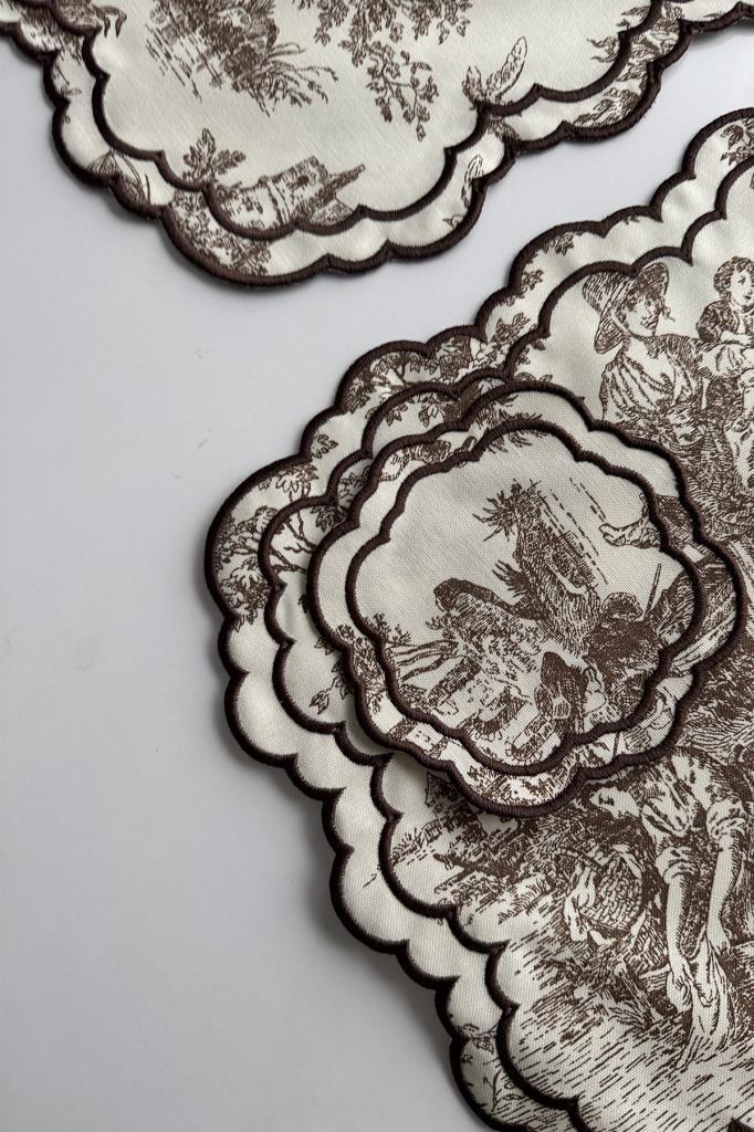 Okyanus Keten Amerikan Servis Takımı 19 Parça Kahverengi - 2