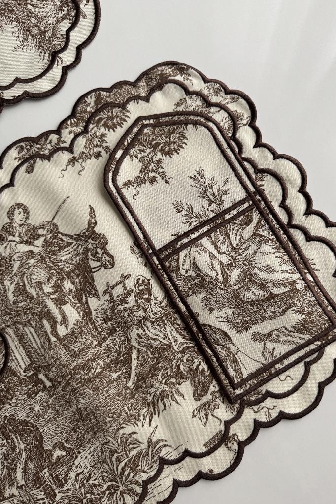 Okyanus Keten Amerikan Servis Takımı 19 Parça Kahverengi - 3