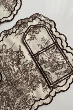 Okyanus Keten Amerikan Servis Takımı 19 Parça Kahverengi - 3