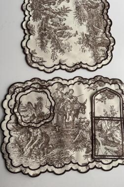 Okyanus Keten Amerikan Servis Takımı 19 Parça Kahverengi - 4