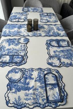 Okyanus Keten Amerikan Servis Takımı 19 Parça Mavi - 2