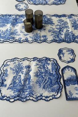 Okyanus Keten Amerikan Servis Takımı 19 Parça Mavi - 4