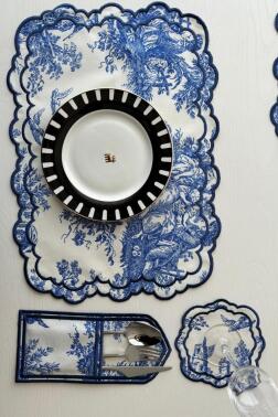 Okyanus Keten Amerikan Servis Takımı 19 Parça Mavi - 5