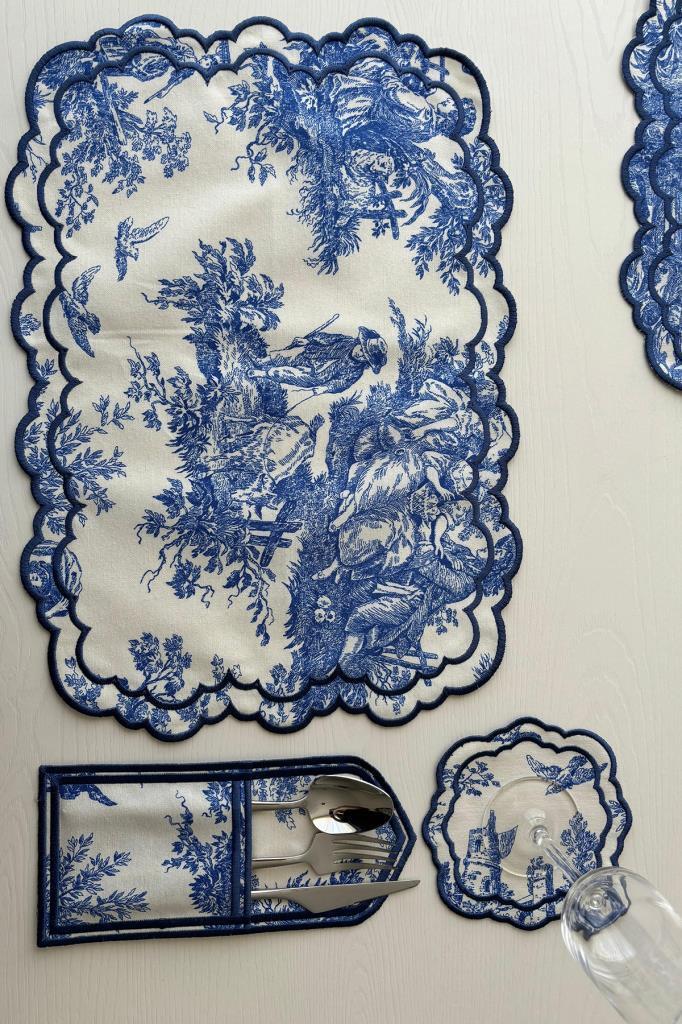 Okyanus Keten Amerikan Servis Takımı 19 Parça Mavi - 6