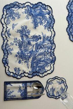 Okyanus Keten Amerikan Servis Takımı 19 Parça Mavi - 6