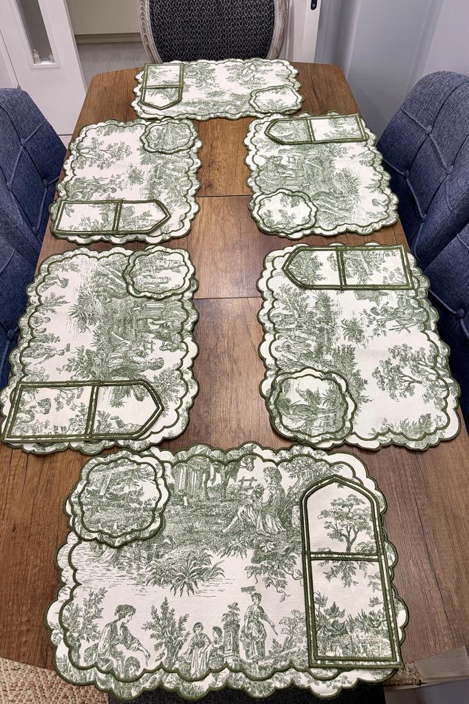 Okyanus Keten Amerikan Servis Takımı 19 Parça Yeşil - 4