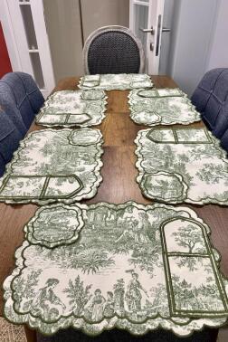 Okyanus Keten Amerikan Servis Takımı 19 Parça Yeşil - 5