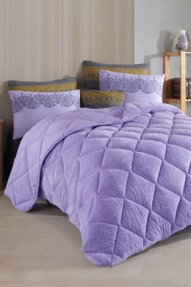 Olis Welsoft 6 Parça Comforter Yorgan Seti Lila - Çeyiz Diyarı