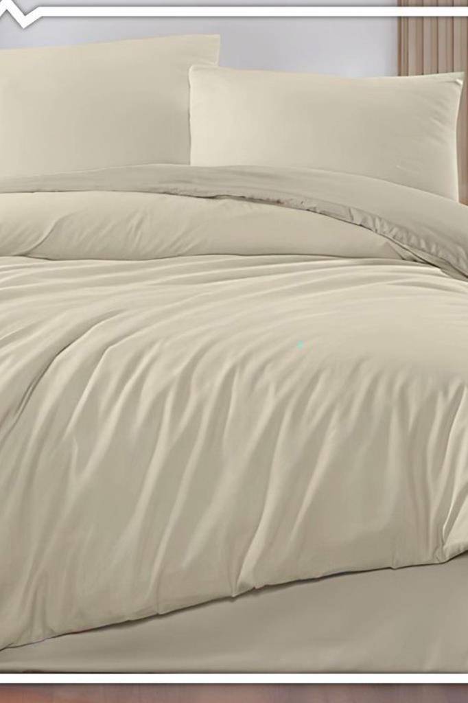 Onur Lastikli Çarşaflı Çift Kişilik Nevresim Takımı Kahve Kahve - 1