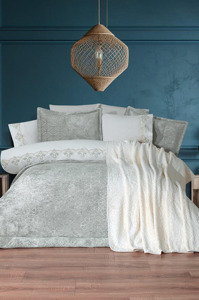 Opal 10 Parça Battaniyeli Çeyiz Seti Adaçayı - 1