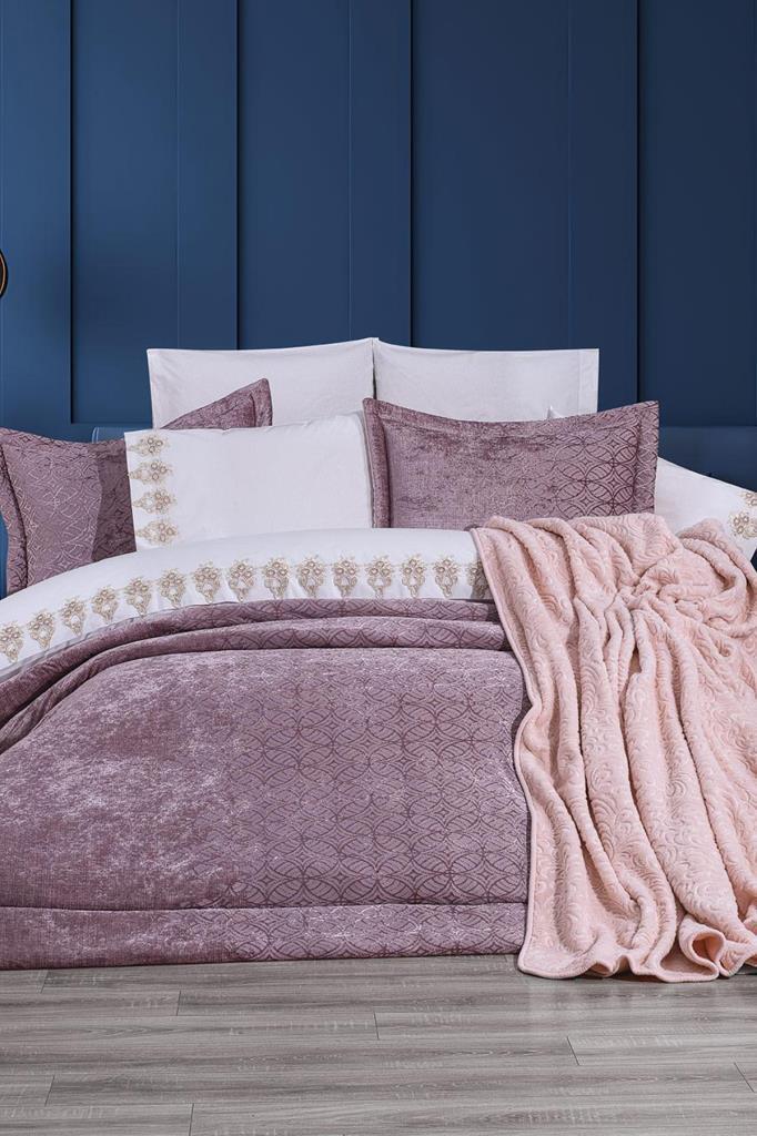 Opal 10 Parça Battaniyeli Çeyiz Seti Gül Kurusu - 1