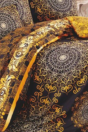 Osmanlı %100 Pamuk Çift Kişilik Nevresim Takımı Sarı - Çeyiz Diyarı (1)