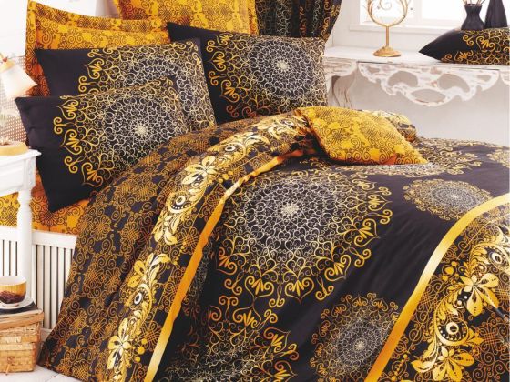 Osmanlı %100 Pamuk Tek Kişilik Nevresim Takımı Sarı - Çeyiz Diyarı
