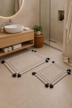 Otantic %100 Pamuk 2li Banyo Paspas Takımı 60x90 cm - 40x60 cm - 1