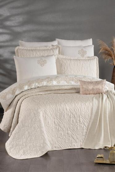 Pamira Çeyiz Paketi 11 Parça Ekru - Çeyiz Diyarı