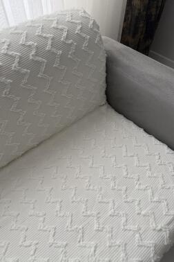 Panayır 170x210 cm Kaymaz Taban Koltuk Örtüsü Krem - 3
