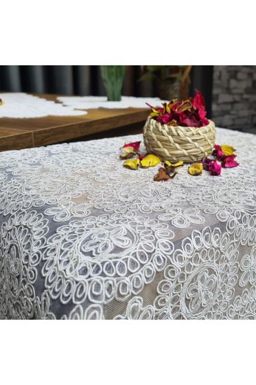 Papatya 5 Parça Salon Takımı Krem - Çeyiz Diyarı (1)