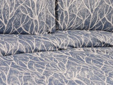 Pastel Çift Kişilik Yatak Örtüsü İndigo - 2