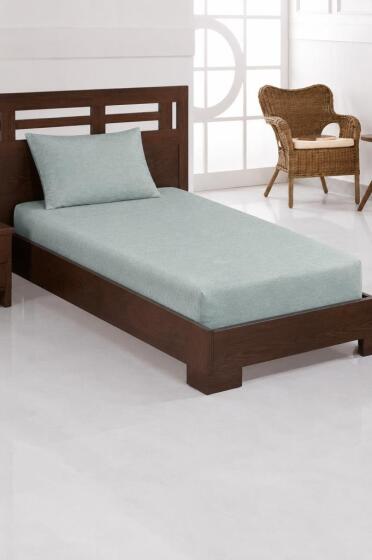 Penye Tek Kişilik 120x200 cm Lastikli Çarşaf Çağla Yeşili - Çeyiz Diyarı