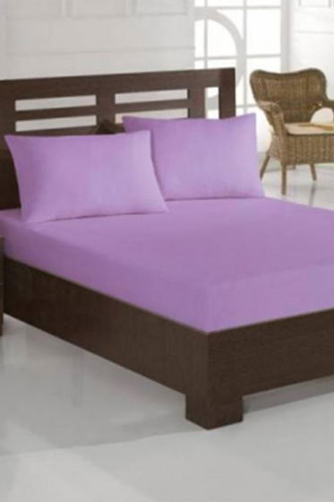 Penye Tek Kişilik Lastikli Çarşaf Lila - Çeyiz Diyarı