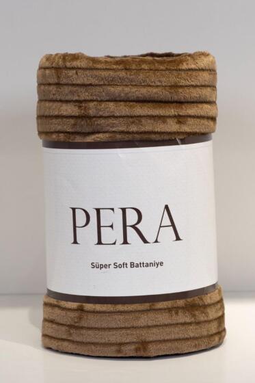 Pera Tek Kişilik 130x170 cm Tv Battaniyesi Kahverengi - Çeyiz Diyarı