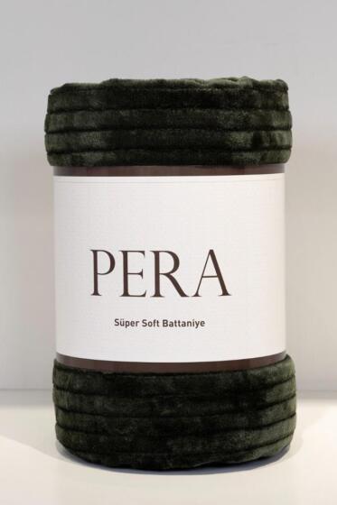Pera Tek Kişilik 130x170 cm Tv Battaniyesi Koyu Yeşil - Çeyiz Diyarı