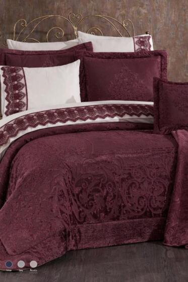 Perez 11 Parça Çeyiz Seti Mürdüm - Çeyiz Diyarı