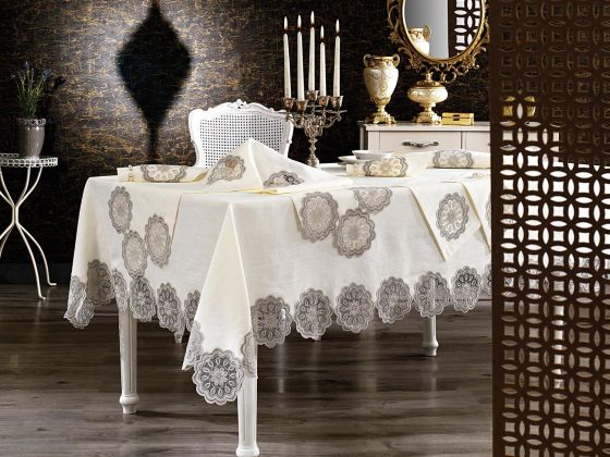 Perla Masa Örtüsü Takımı 26 Parça - Çeyiz Diyarı