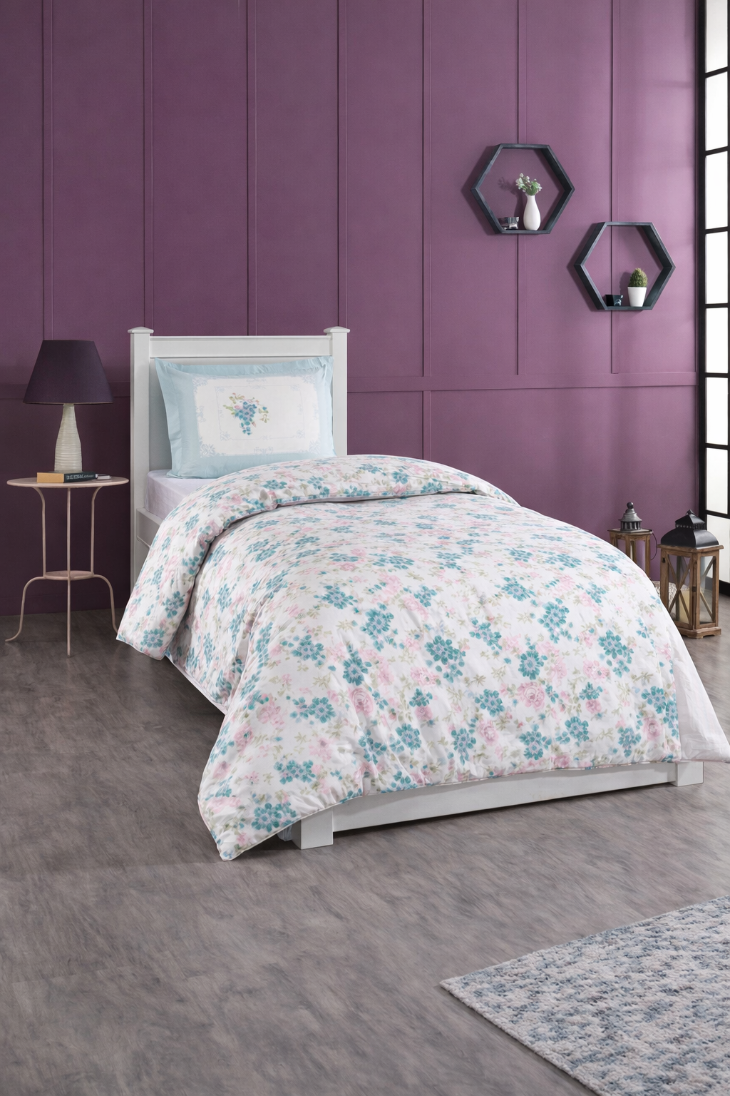 Perla Tek Kişilik Pike Takımı Pembe - 1