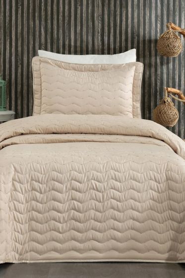 Perla Tek Kişilik Yatak Örtüsü 180x240 Cappucino - Çeyiz Diyarı