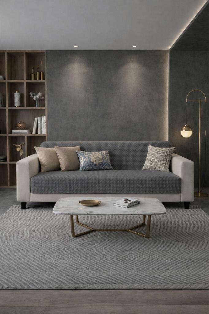 Pitikare Polar Koltuk Örtüsü 170x210 Cm Koyu Gri - 1