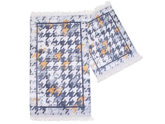 Polygon Dikdörtgen Banyo Paspas Seti 2 Li Mix - Çeyiz Diyarı