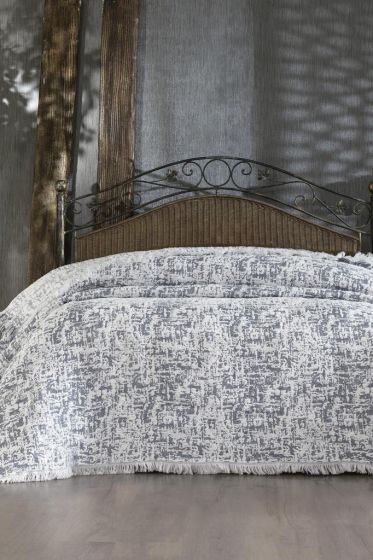Puffy Pamuk Çift Kişilik Tek Battaniye 200x220 İndigo - Çeyiz Diyarı