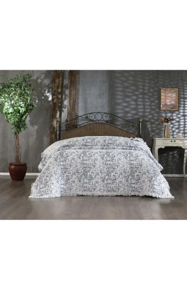 Puffy Pamuk Çift Kişilik Tek Battaniye 200x220 İndigo - Çeyiz Diyarı (1)