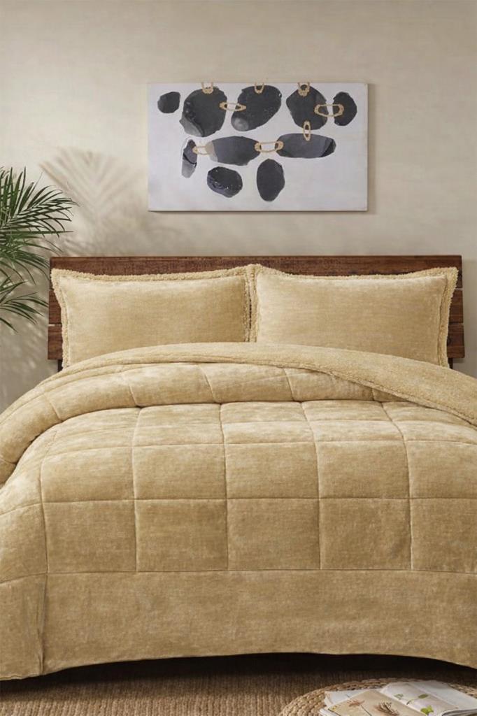 Pumi Çift Kişilik Yorgan Takımı 220x240 Cm Cappucino - 1