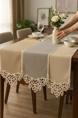 Queen Keten Aplikeli Runner 40x100 cm - 1