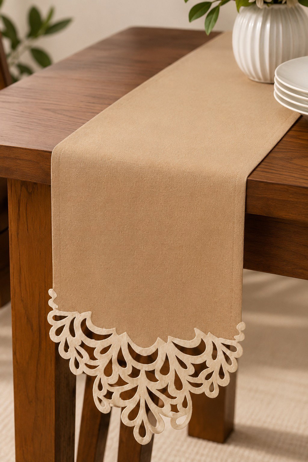 Queen Keten Aplikeli Runner 40x100 cm - 2