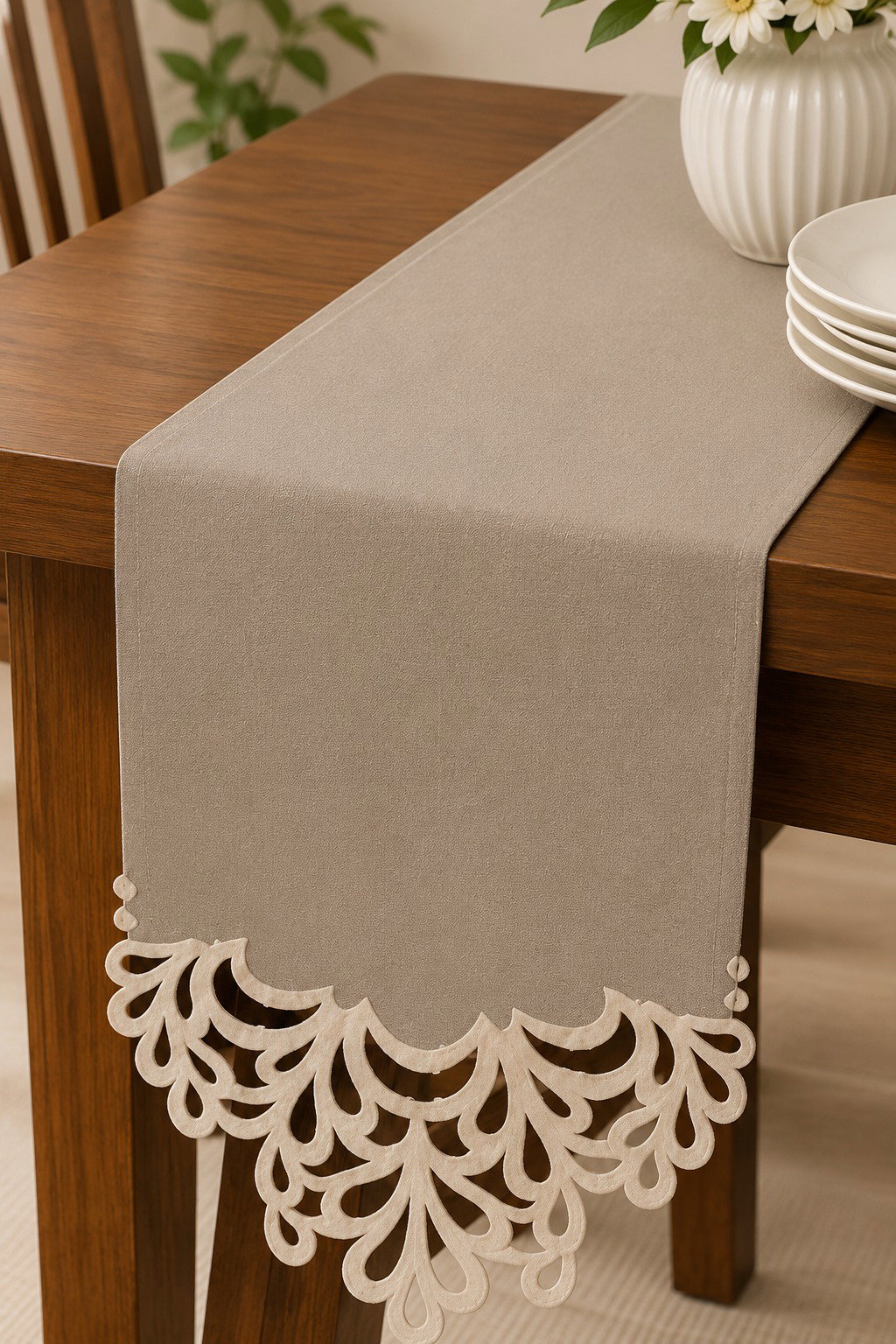Queen Keten Aplikeli Runner 40x100 cm - 3