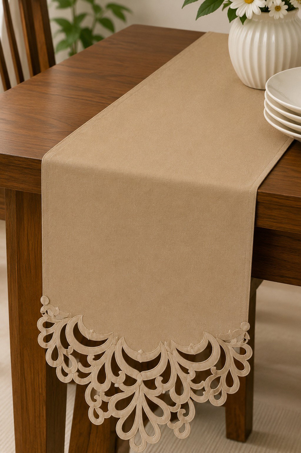 Queen Keten Aplikeli Runner 40x100 cm - 4