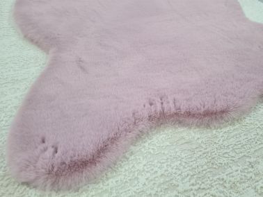 Rabbit Postu Tüylü Kaydırmaz Halı 80x150 Cm Lila - 2