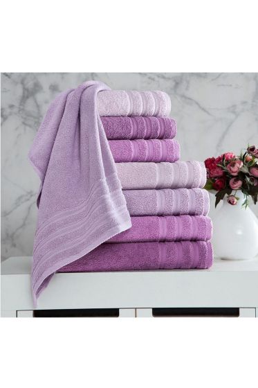 Rainbow Banyo Havlusu 70x140 Cm 4'lü Mor - Çeyiz Diyarı