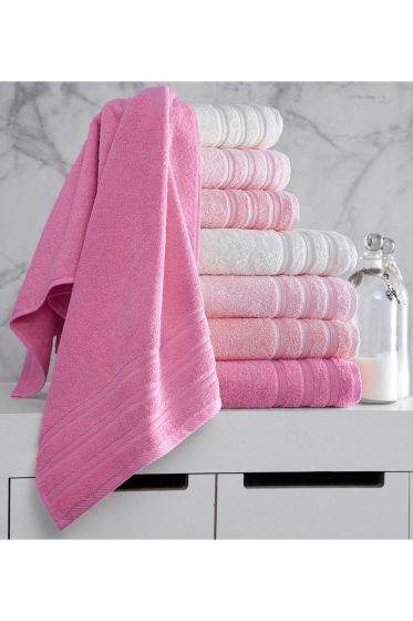 Rainbow Banyo Havlusu 70x140 Cm 4'lü Pudra - Çeyiz Diyarı