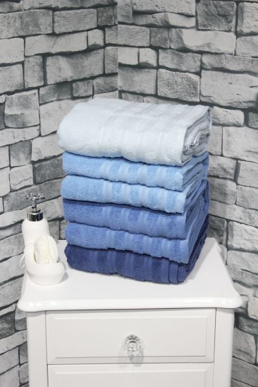 Rainbow Banyo Havlusu 90x150 Cm 4 lü Lacivert - Çeyiz Diyarı
