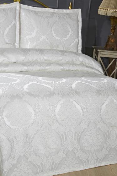 Ravon Şönil Çift Kişilik Yatak Örtüsü 230x250 cm Krem - Çeyiz Diyarı (1)