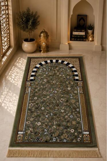 Rawza Bambu Halı Seccade 70x110 cm - Çeyiz Diyarı