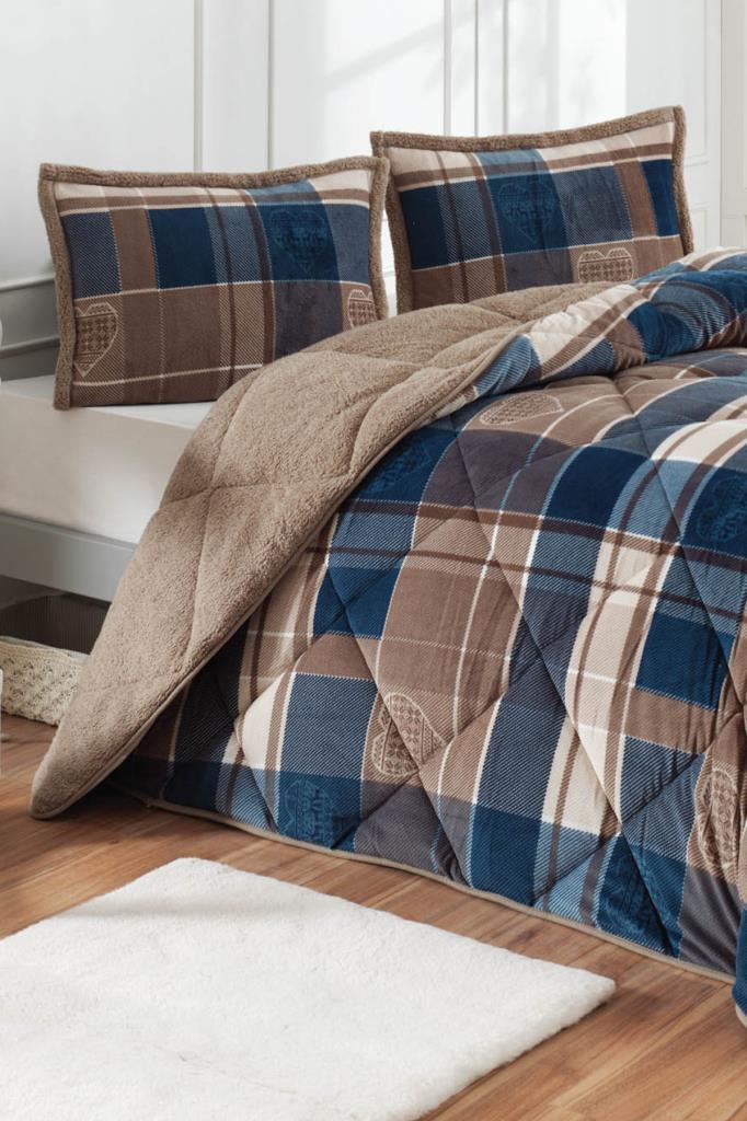 Rida Çift Kişilik Yorgan Takımı 220x240 Cm İndigo - 1