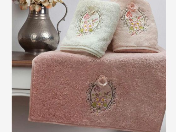 Rina Dantelli 6lı Havlu Seti - Çeyiz Diyarı