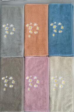 Rita Nakışlı 6 lı El Yüz Havlu Takımı - 3