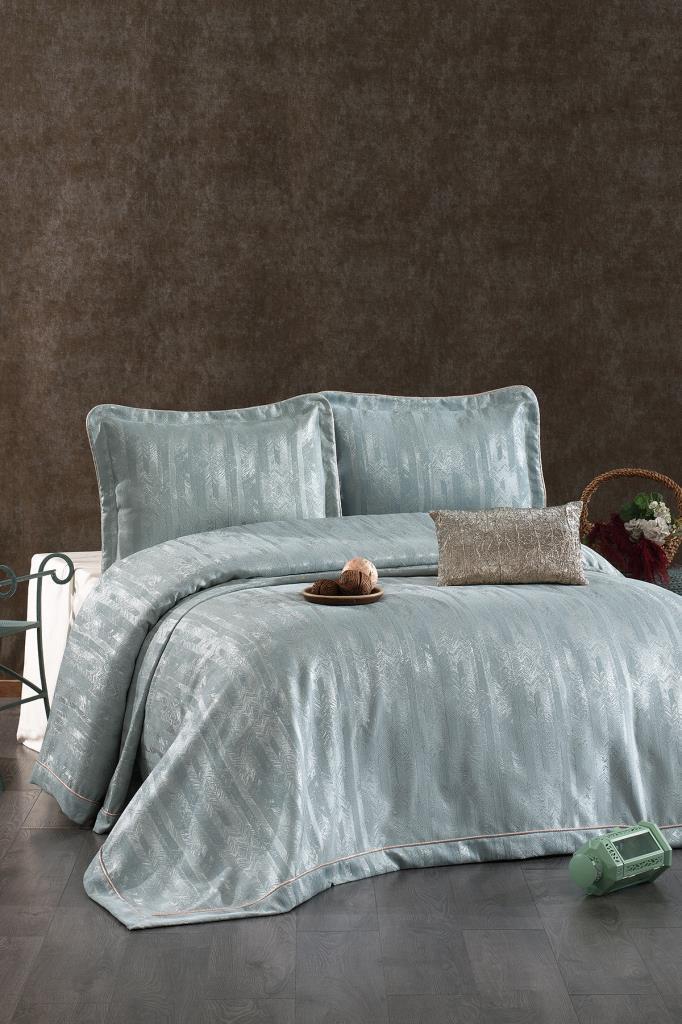 Riva Şönil Çift Kişilik Yatak Örtüsü 260x260 cm Turkuaz - 1